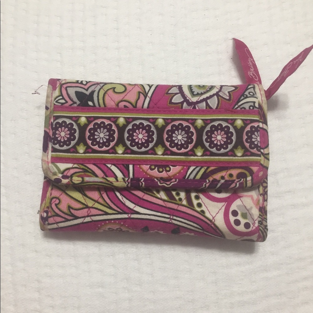 Vera Bradley RFID Riley Compact Wallet in pink